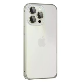 Fuchsia İphone 15 Pro İle Uyumlu Metal Bumper Gri Mat Kapak