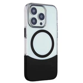 Fuchsia İphone 15 Pro İle Uyumlu Pc Suit Siyah Kablosuz Şarj Özellikli Kapak