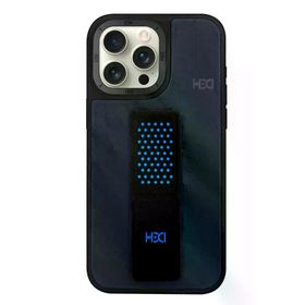 Fuchsia İphone 15 Pro Max İle Uyumlu Hbc-239 Colombo Siyah Standlı Kapak