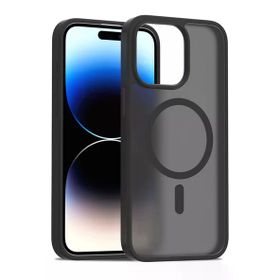 Fuchsia İphone 15 Pro Max İle Uyumlu Jota Siyah Kablosuz Şarj Özellikli Kapak