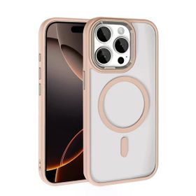 Fuchsia İphone 15 Pro Max İle Uyumlu Terea Gold Kablosuz Şarj Özellikli Kapak