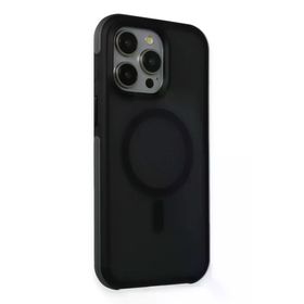 Fuchsia İphone 15 Pro Max İle Uyumlu Toras Siyah Airbag Kablosuz Şarj Özellikli Kapak