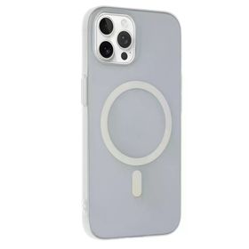 Fuchsia İphone 15 Pro Max İle Uyumlu Tuna Şeffaf Pc Slim Kablosuz Şarj Özellikli Kapak