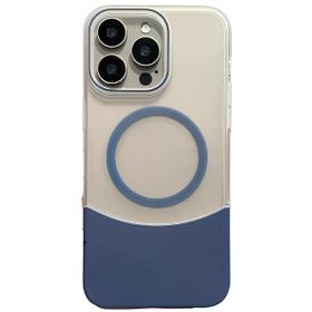 Fuchsia İphone 15 Pro Max İle Uyumlu Velar Lacivert Kablosuz Şarj Özellikli Kapak