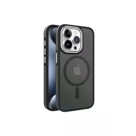 Fuchsia İphone 15 Pro Max İle Uyumlu Winner Siyah Kablosuz Şarj Özellikli Kapak
