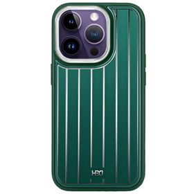 Fuchsia İphone 15 Pro Max Uyumlu Hbc-190 Kolaj Koyu Yeşil Kılıf