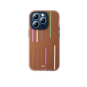 Fuchsia İphone 15 Pro Max Uyumlu Hbc-221 Roma Kahverengi Kılıf