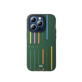 Fuchsia İphone 15 Pro Max Uyumlu Hbc-221 Roma Koyu Yeşil Kılıf