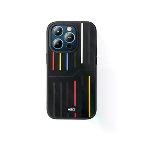 Fuchsia İphone 15 Pro Max Uyumlu Hbc-221 Roma Siyah Kılıf