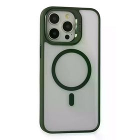 Fuchsia İphone 15 Pro Max Uyumlu Roblox Lens Koyu Yeşil Kablosuz Şarj Özellikli Standlı Kılıf