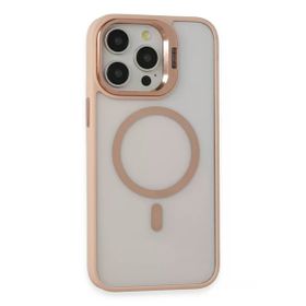 Fuchsia İphone 15 Pro Max Uyumlu Roblox Lens Pudra Kablosuz Şarj Özellikli Standlı Kılıf