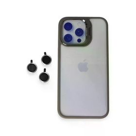 Fuchsia İphone 15 Pro Max Uyumlu Roblox Lens Titan Gri Standlı Kılıf