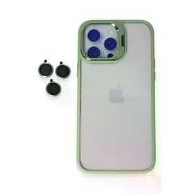 Fuchsia İphone 15 Pro Max Uyumlu Roblox Lens Yeşil Standlı Kılıf