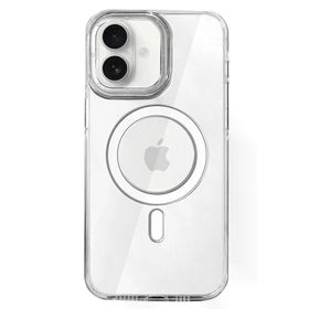 Fuchsia İphone 16 İle Uyumlu Hbc-274 Pc 2.0 Şeffaf Kablosuz Şarj Özellikli Kapak