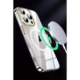 Fuchsia İphone 16 İle Uyumlu Hbc-306 Aden Gri Pc Kablosuz Şarj Özellikli Kapak