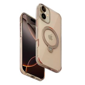 Fuchsia İphone 16 İle Uyumlu Hbc-338 Andes Gold Kablosuz Şarj Özellikli Standlı Kapak