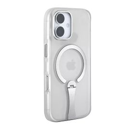 Fuchsia İphone 16 İle Uyumlu Hbc-354 Kunlun Şeffaf Standlı Kablosuz Şarj Özellikli Kapak