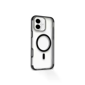 Fuchsia İphone 16 İle Uyumlu Hilton Siyah Kablosuz Şarj Özellikli Kapak