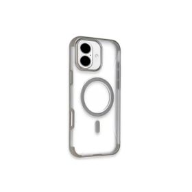 Fuchsia İphone 16 İle Uyumlu Hilton Titan Gri Kablosuz Şarj Özellikli Kapak