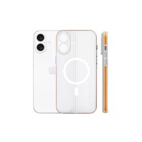 Fuchsia İphone 16 İle Uyumlu Line Turuncu Kablosuz Şarj Özellikli Kapak