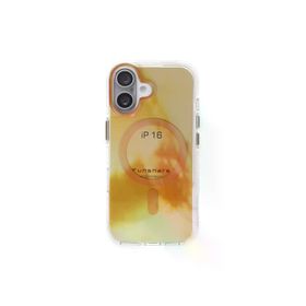 Fuchsia İphone 16 İle Uyumlu Phantom Gold Kablosuz Şarj Özellikli Kapak