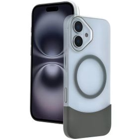 Fuchsia İphone 16 İle Uyumlu Velar Natural Grey Kablosuz Şarj Özellikli Kapak