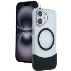Fuchsia İphone 16 İle Uyumlu Velar Siyah Kablosuz Şarj Özellikli Kapak
