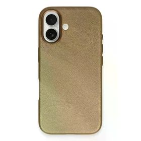 Fuchsia İphone 16 İle Uyumlu Wonder Bronz Deri Kablosuz Şarj Özellikli Kapak
