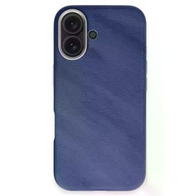 Fuchsia İphone 16 İle Uyumlu Wonder Lacivert Deri Kablosuz Şarj Özellikli Kapak