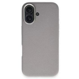 Fuchsia İphone 16 İle Uyumlu Wonder Titan Gri Deri Kablosuz Şarj Özellikli Kapak