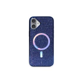 Fuchsia İphone 16 Plus Uyumlu Helen Lacivert Kablosuz Şarj Özellikli Kılıf