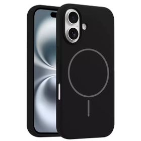 Fuchsia İphone 16 Plus Uyumlu Jully Siyah Kablosuz Şarj Özellikli Kılıf