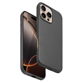Fuchsia İphone 16 Pro İle Uyumlu Hbc-242 Dividing Titan Gri Kablosuz Şarj Özellikli Kapak