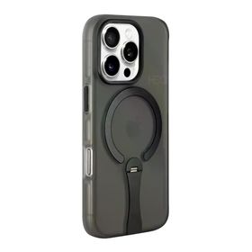 Fuchsia İphone 16 Pro İle Uyumlu Hbc-354 Kunlun Siyah Standlı Kablosuz Şarj Özellikli Kapak