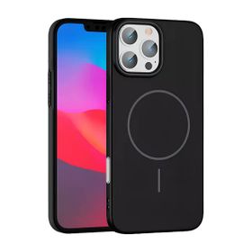 Fuchsia İphone 16 Pro Max İle Uyumlu Broş Siyah Kablosuz Şarj Özellikli Kapak