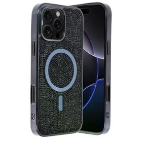 Fuchsia İphone 16 Pro Max İle Uyumlu Helen Siyah Kablosuz Şarj Özellikli Kapak