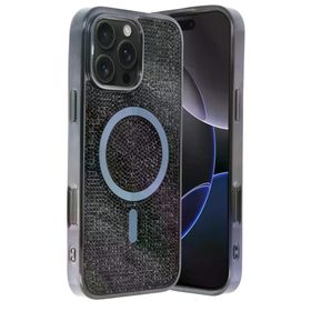 Fuchsia İphone 16 Pro Max İle Uyumlu Helen Siyah Kablosuz Şarj Özellikli Kapak