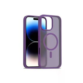 Fuchsia İphone 16 Pro Max İle Uyumlu Jota Derin Mor Kablosuz Şarj Özellikli Kapak