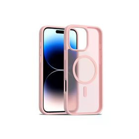 Fuchsia İphone 16 Pro Max İle Uyumlu Jota Pudra Kablosuz Şarj Özellikli Kapak