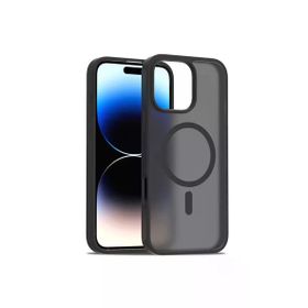 Fuchsia İphone 16 Pro Max İle Uyumlu Jota Siyah Kablosuz Şarj Özellikli Kapak