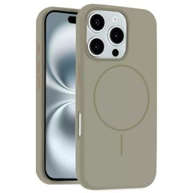 Fuchsia İphone 16 Pro Max İle Uyumlu Kılıf Jully Çöl Titanyum Kablosuz Şarj Özellikli Kapak