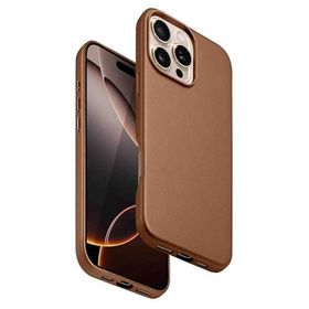 Fuchsia iPhone 16 Pro Max Uyumlu Dividing Manyetik Şarj Özellikli Kahverengi Kapak
