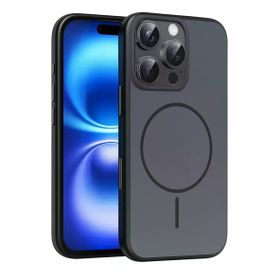 Fuchsia İphone 16 Pro Max Uyumlu Neva Siyah Kablosuz Şarj Özellikli Kapak