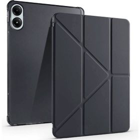 Fuchsia Poco Pad Xiaomi Uyumlu Kalem Bölmeli Akıllı Uyku Modlu Standlı Siyah Kılıf