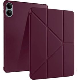 Fuchsia Redmi Pad Pro 12.1 Xiaomi Uyumlu Kalem Bölmeli Uyku Modlu Standlı Trifolding Mor Tablet Kılıfı