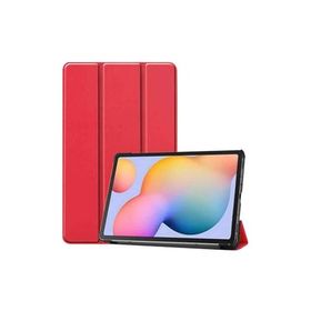 Fuchsia Tab M10 TB-328F Uyumlu Katlanabilir Standlı Smart Cover Kırmızı Tablet Kılıfı