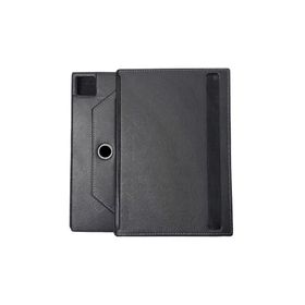 Fuchsia TCL Nxtpaper 11 inç Uyumlu 360 Dönebilen Deri Standlı Universal Siyah Tablet Kılıfı