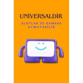 Fuchsia Via S40 10.4 inç Uyumlu iBuy Standlı Eğlenceli Çocuk Ruhlu Turuncu Tablet Kılıfı