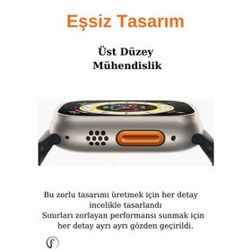 Fuchsia Watch Ultra 8 Max 8. Nesil 49 mm Sarı Akıllı Saat