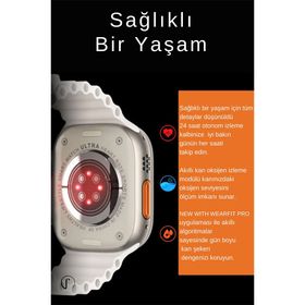 Fuchsia Watch Ultra 8 Max 8. Nesil 49 mm Sarı Akıllı Saat